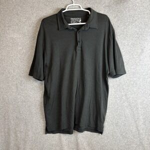 Faherty Cloud Cotton Shirt Mens XLarge Gray Polo Lightweight Soft Stretch Beach